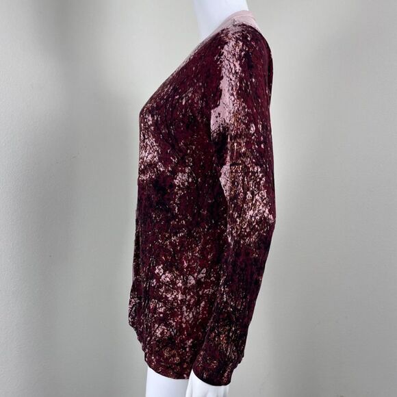 Kenneth Cole Women Size M Purple Pink Silk Knit Cardigan Sweater Button Office - Picture 6 of 15